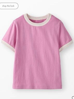 Hanna Andersson Classic Fit Ringer T-Shirt in bubblegum pink